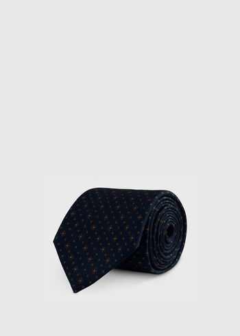 Paul Stuart Silk Printed Micro Medallion Tie