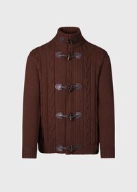 Paul Stuart Wool & Cashmere Cable Knit Toggle Cardigan, thumbnail 5