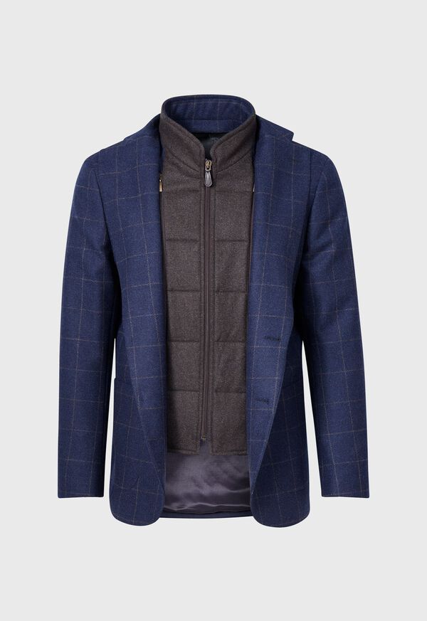 Paul Stuart Wool Windowpane Hybrid Sport Jacket with Gilet, image 3