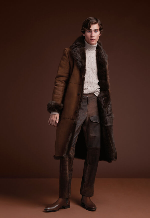 Paul Stuart Brown Vintage Leather Pant, image 2
