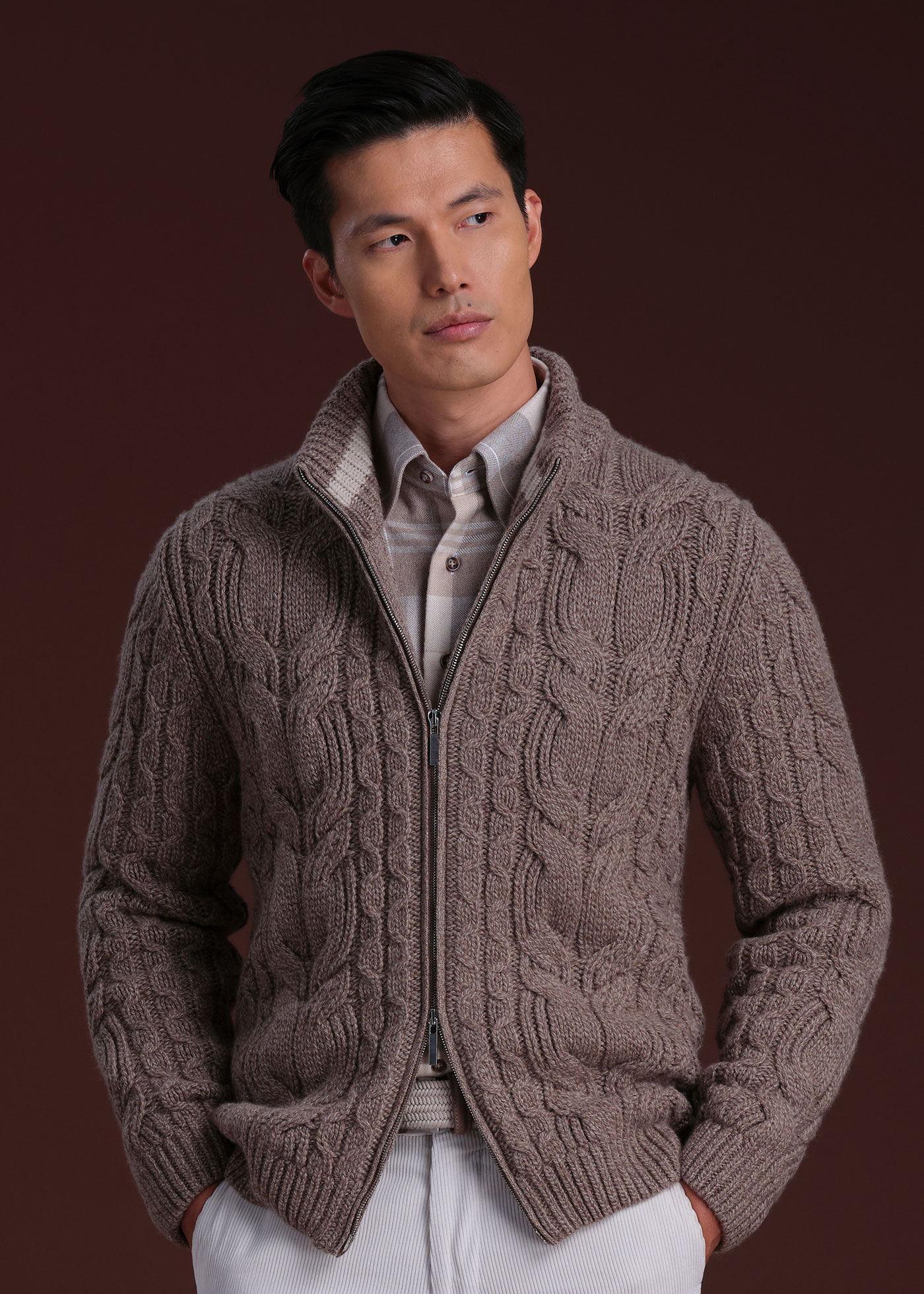 訳あってお買い得！30～80％OFF & Wool Cashmere Cardigan Zip Full トップス