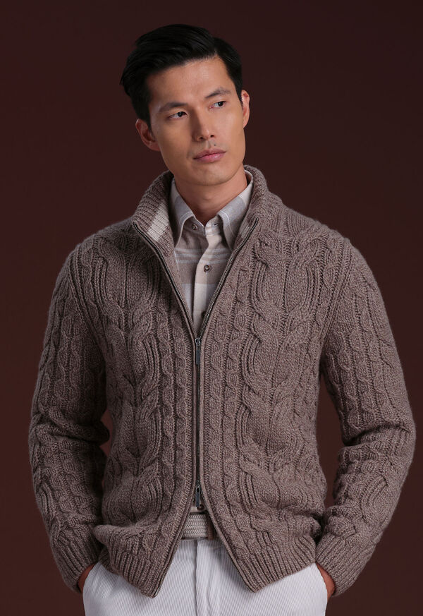 Paul Stuart Wool & Cashmere Full Zip Cardigan, image 2