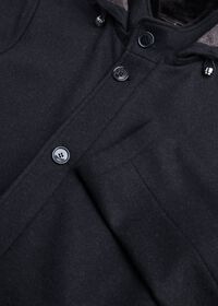 Paul Stuart Navy Long Hooded Coat, thumbnail 3