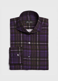 Paul Stuart Custom Tartan Plaid Flannel Shirt, thumbnail 1