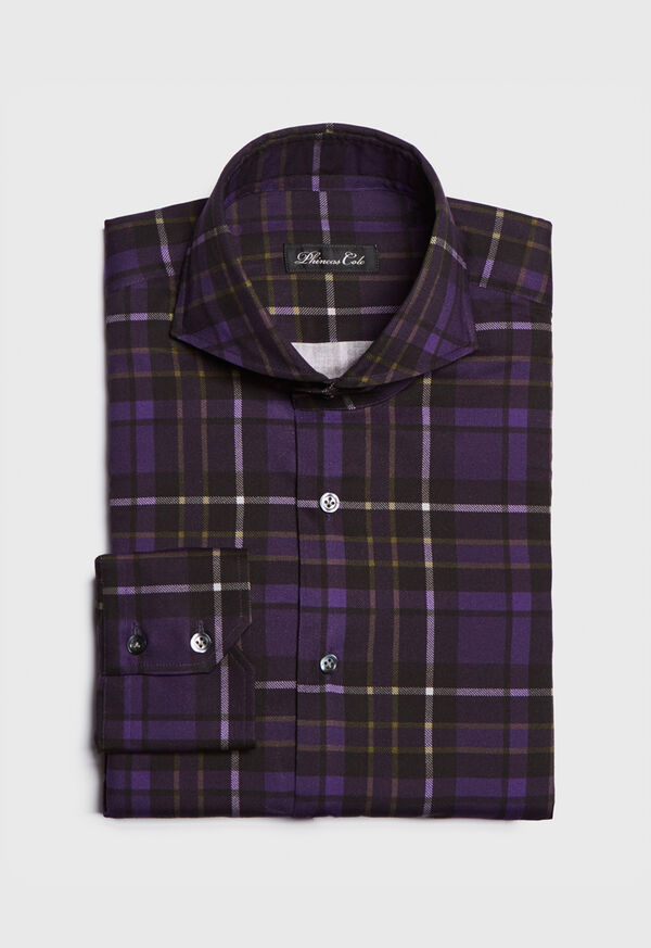 Paul Stuart Custom Tartan Plaid Flannel Shirt, image 1