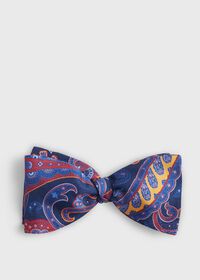 Paul Stuart Printed Silk Paisley Bow Tie, thumbnail 1
