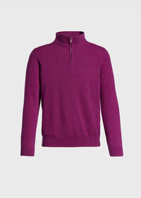 Paul Stuart Lightweight Cashmere Quarter Zip Sweater, thumbnail 2