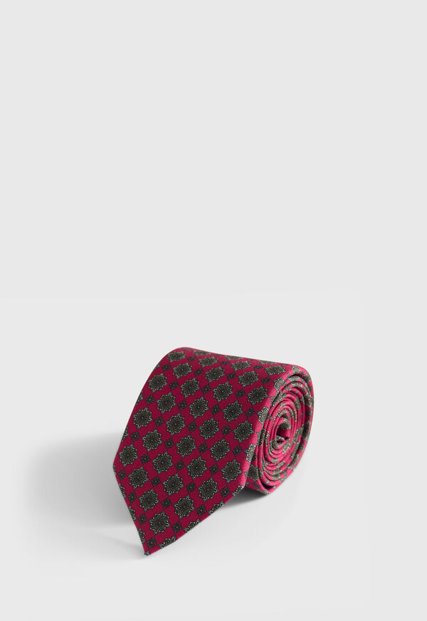 Paul Stuart Silk Medallion Print Tie, image 1