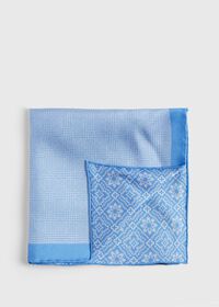 Paul Stuart Reversible Silk Plaid Pocket Square, thumbnail 3