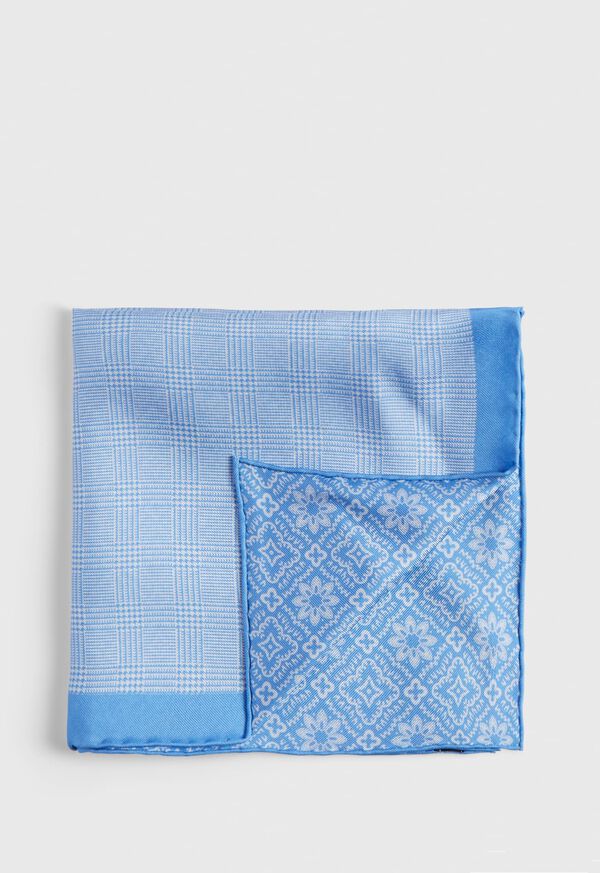 Paul Stuart Reversible Silk Plaid Pocket Square, image 3