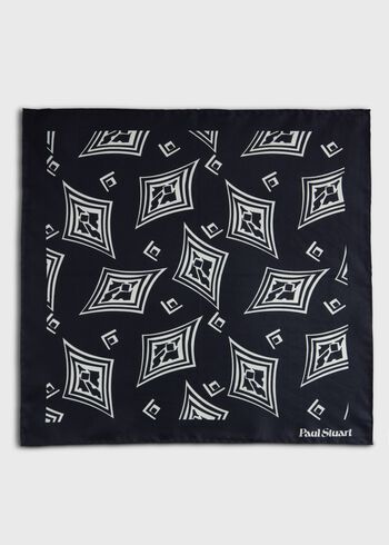 Paul Stuart Geometric Print Pocket Square