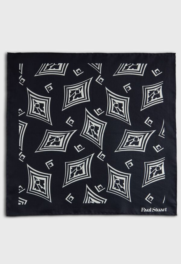 Paul Stuart Geometric Print Pocket Square, image 2