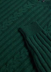 Paul Stuart Wool Cable and Rib Crewneck Sweater, thumbnail 2