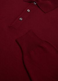 Paul Stuart Long Sleeve Merino Wool Polo Shirt, thumbnail 2
