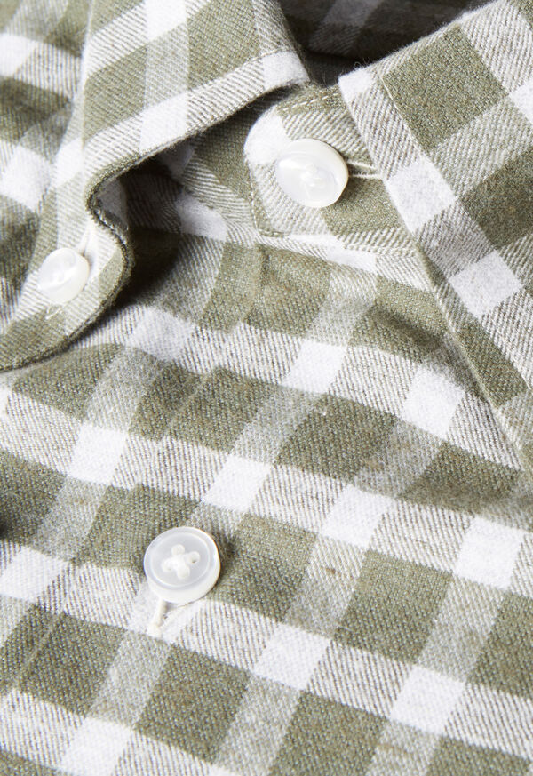 Paul Stuart Cotton and Linen Flannel Oversized Check Sport Shirt, image 2