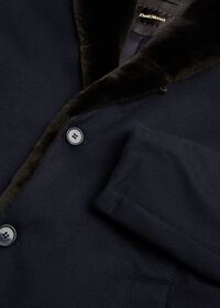 Paul Stuart Cashmere Coat with Fur Lapel, thumbnail 2