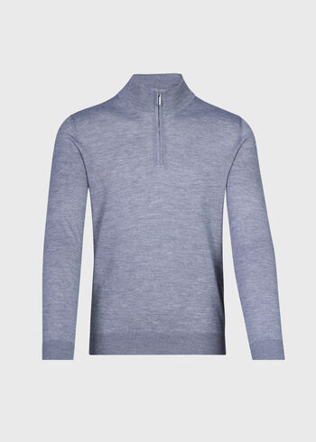 Paul Stuart Cashmere & Silk Quarter Zip Pullover