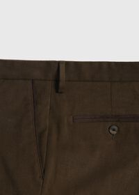 Paul Stuart Suede Trimmed Brushed Cotton Trouser, thumbnail 3