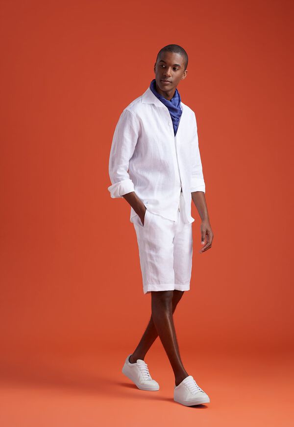 Paul Stuart White Linen Set & Scarf, image 1