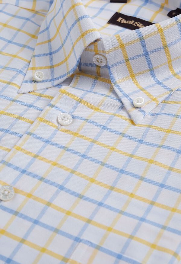 Paul Stuart Cotton Two Color Tattersall Sport Shirt, image 2