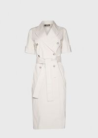 Paul Stuart Short Sleeve Cotton Poplin Trench Dress, thumbnail 1