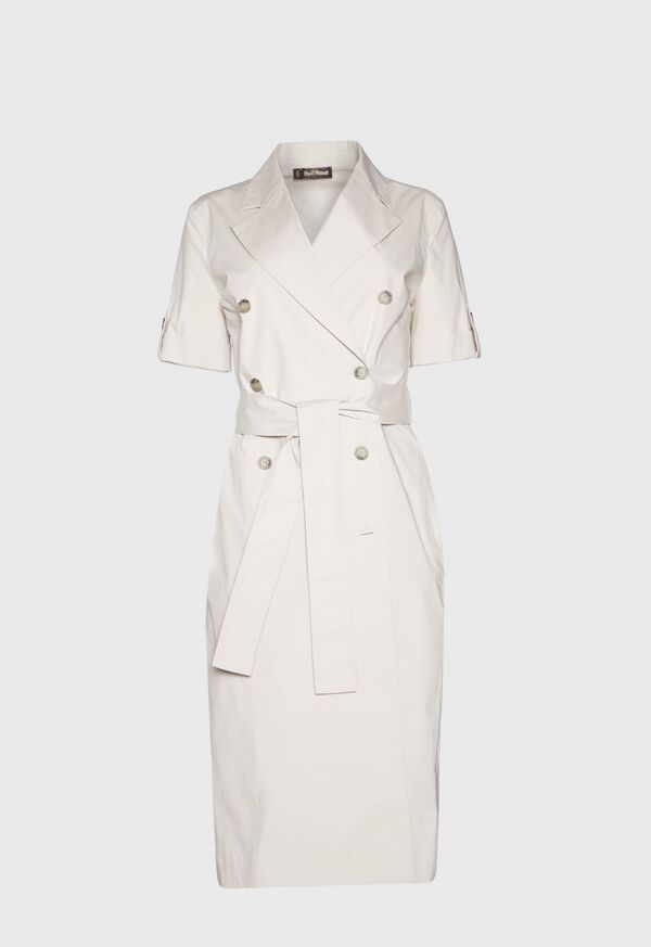 Paul Stuart Short Sleeve Cotton Poplin Trench Dress, image 1