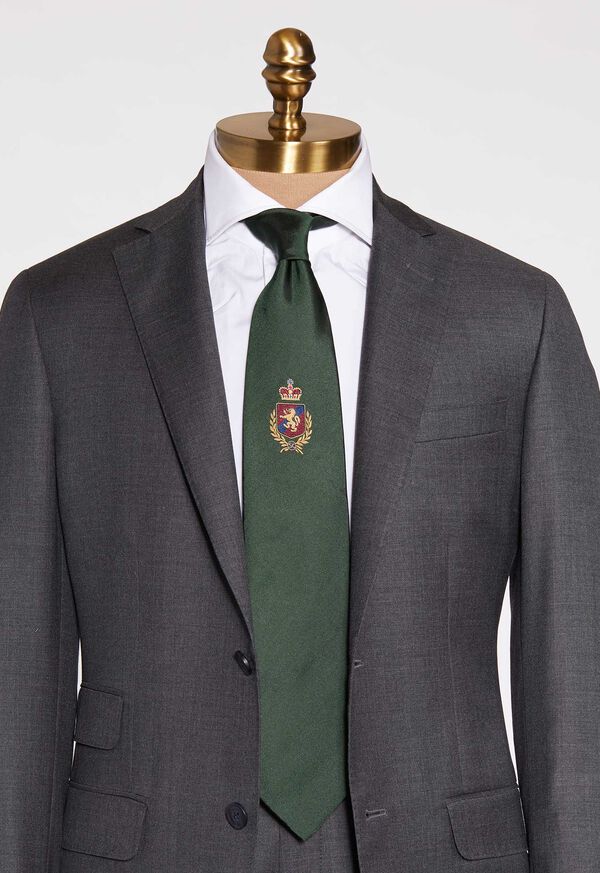 Paul Stuart Crest Motif Silk Tie, image 1