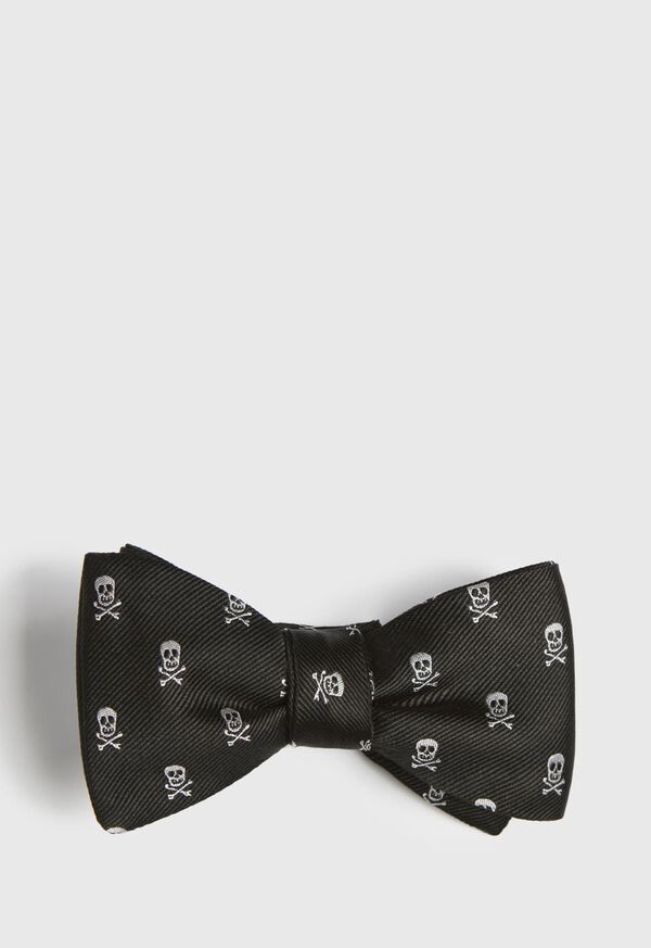 Paul Stuart Silk Skull and Crossbones Bow Tie, image 1