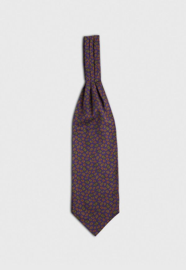 Paul Stuart Tossed Pine Silk Ascot, image 1