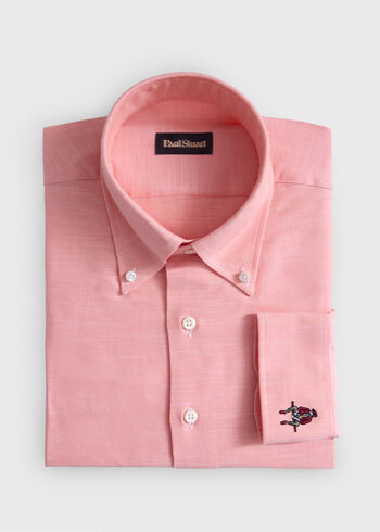 Paul Stuart Cotton Twill Logo Sport Shirt