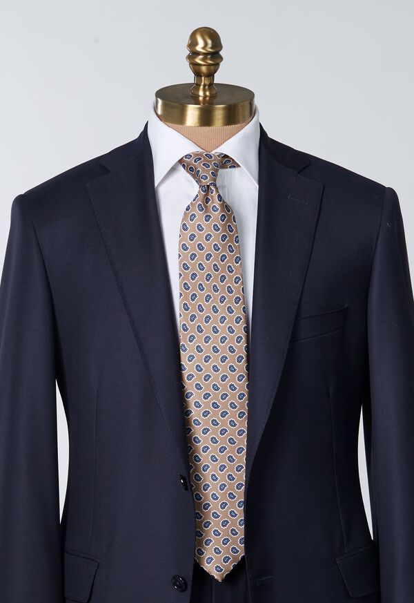 Paul Stuart Printed Silk Jacquard Small Pine Tie, image 2