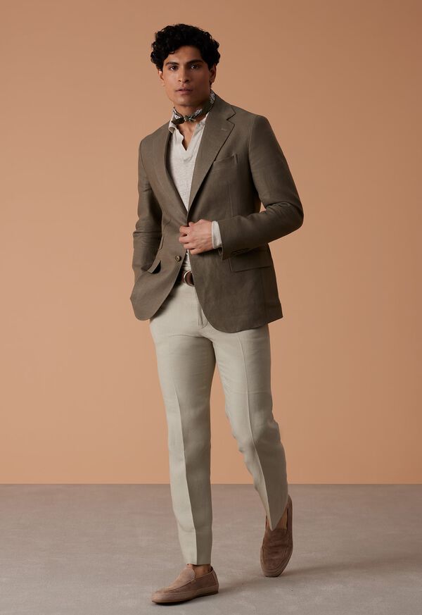 Paul Stuart Sage Linen Tonal Look, image 1