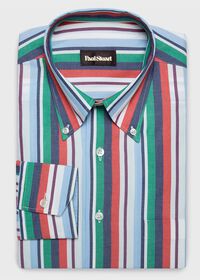 Paul Stuart Cotton Multi Stripe Sport Shirt, thumbnail 1