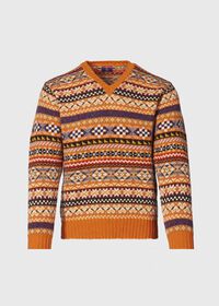 Paul Stuart Fair Isle Shetland Wool Sweater, thumbnail 1