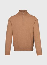 Paul Stuart Cashmere Single Ply 1/4 Zip Sweater, thumbnail 1