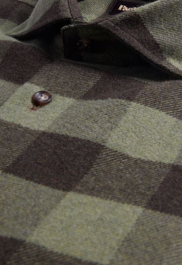 Paul Stuart Flannel Buffalo Check Sport Shirt, image 2