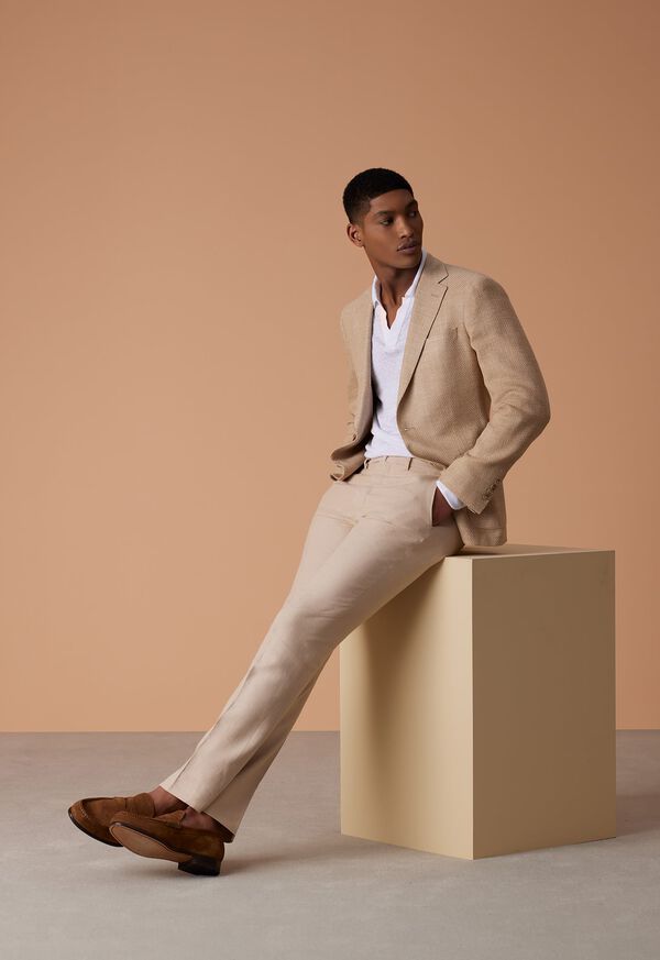 Paul Stuart Basketweave Jacket and Linen Pant Look, image 1