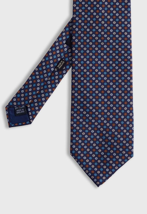 Paul Stuart Printed Silk Micro Medallion Tie
