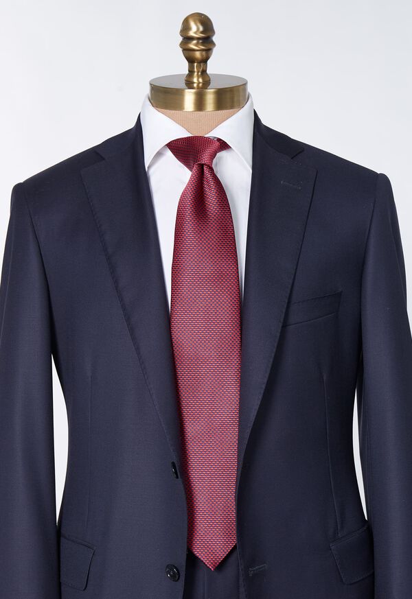 Paul Stuart Woven Silk Two Color Houndstooth Tie, image 6