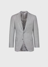 Paul Stuart Grey 100% Wool Birdseye Suit, thumbnail 3
