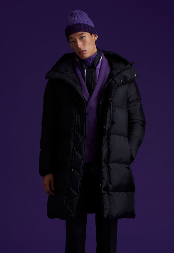 Paul Stuart Long Hooded Puffer Coat, image 2