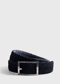 Paul Stuart Woven Suede and Wool Reversible Belt, thumbnail 1