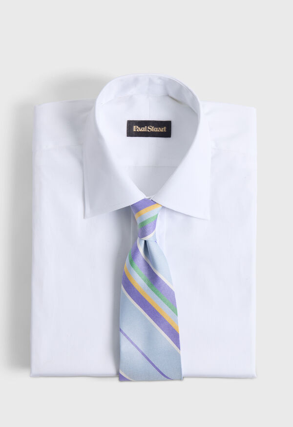 Paul Stuart Woven Silk Oxford Stripe Tie, image 2