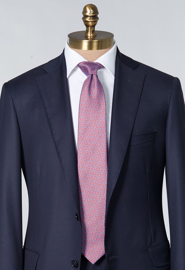 Paul Stuart Printed Silk Two Color Micro Oval Tie, image 2