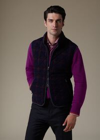 Paul Stuart Quilted Wool Plaid Vest, thumbnail 2