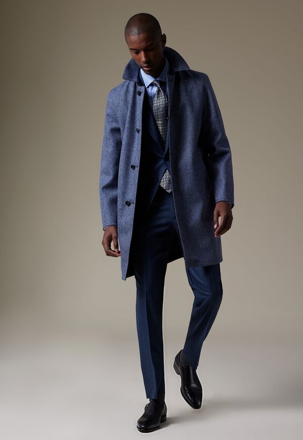 Paul Stuart Wool Herringbone Reversible Coat, image 2