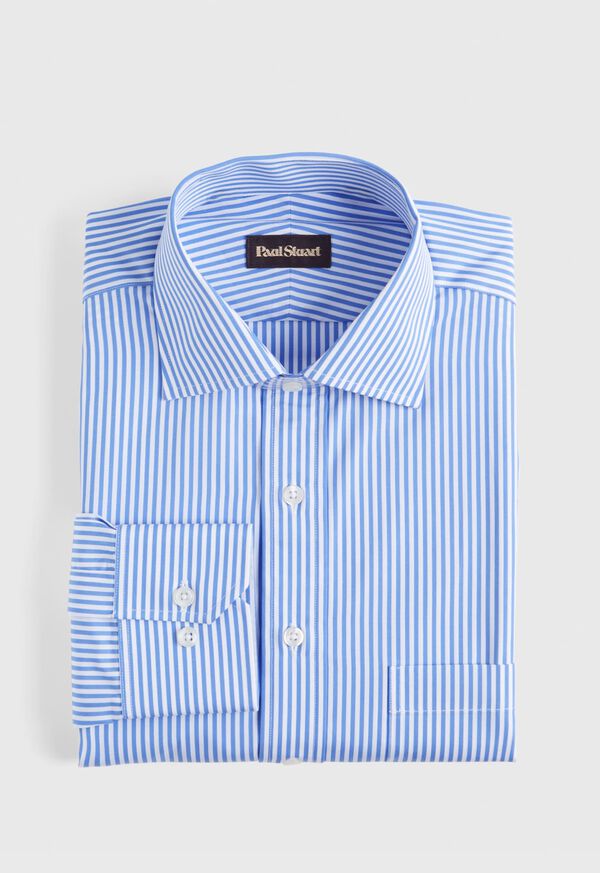 Paul Stuart Blue and White Bengal Stripe Dress Shirt