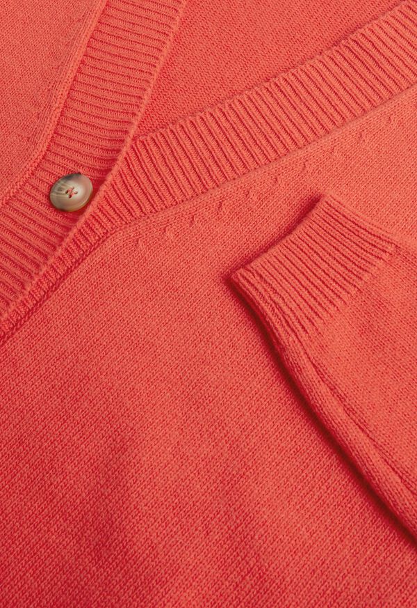 Paul Stuart Orange Wool Blend Cardigan, image 2