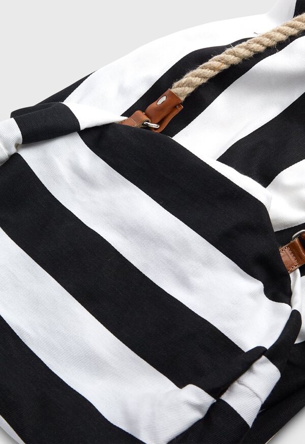 Paul Stuart Two Tone Stripe Canvas Sailor Bag, image 5