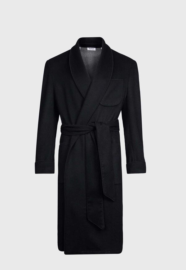 Paul Stuart Black & Grey Double Face Cashmere Robe, image 1